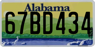 AL license plate 67BD434