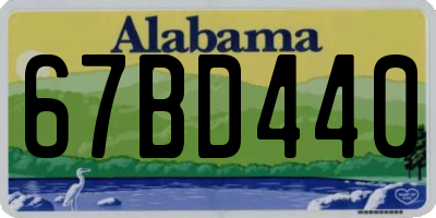 AL license plate 67BD440