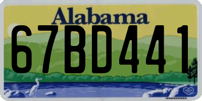 AL license plate 67BD441