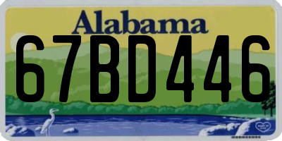 AL license plate 67BD446