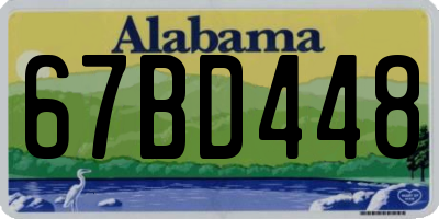 AL license plate 67BD448
