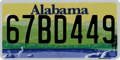 AL license plate 67BD449