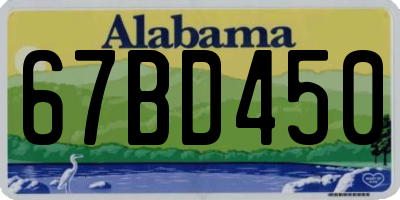 AL license plate 67BD450