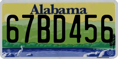 AL license plate 67BD456