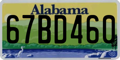 AL license plate 67BD460