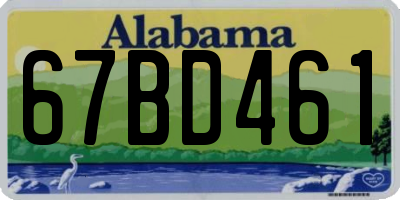 AL license plate 67BD461