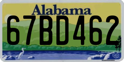 AL license plate 67BD462