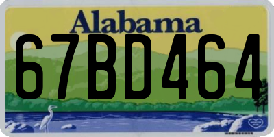 AL license plate 67BD464