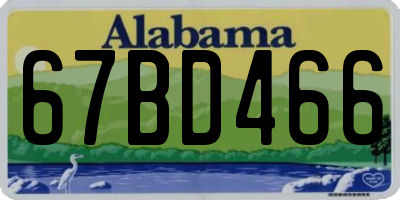 AL license plate 67BD466