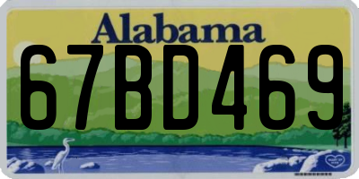AL license plate 67BD469