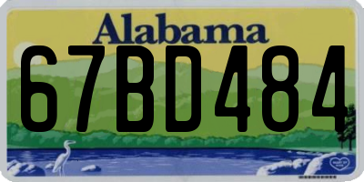 AL license plate 67BD484