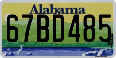 AL license plate 67BD485