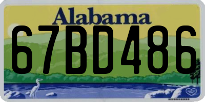 AL license plate 67BD486