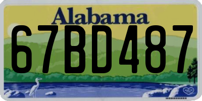 AL license plate 67BD487