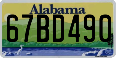 AL license plate 67BD490