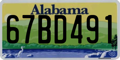 AL license plate 67BD491