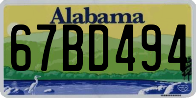 AL license plate 67BD494