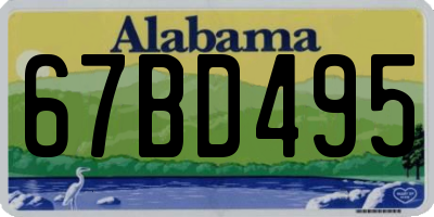 AL license plate 67BD495