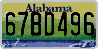 AL license plate 67BD496