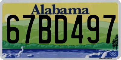 AL license plate 67BD497