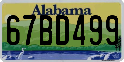AL license plate 67BD499