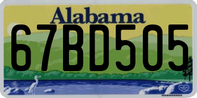 AL license plate 67BD505