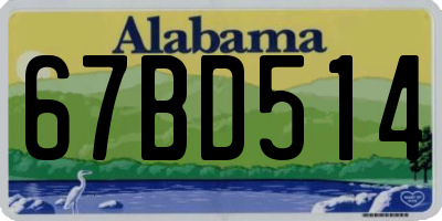 AL license plate 67BD514
