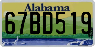 AL license plate 67BD519