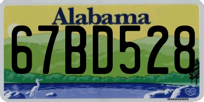 AL license plate 67BD528
