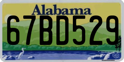 AL license plate 67BD529