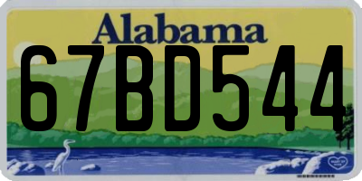 AL license plate 67BD544