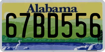 AL license plate 67BD556