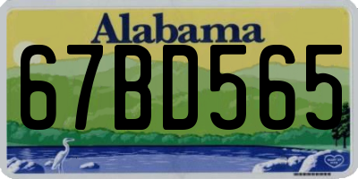 AL license plate 67BD565