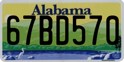 AL license plate 67BD570