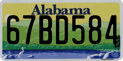 AL license plate 67BD584