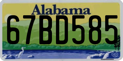 AL license plate 67BD585