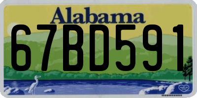 AL license plate 67BD591