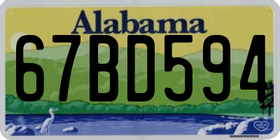 AL license plate 67BD594
