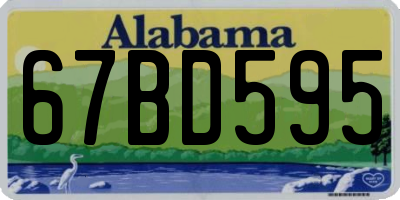 AL license plate 67BD595