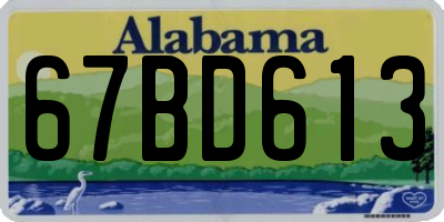 AL license plate 67BD613