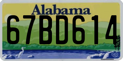 AL license plate 67BD614