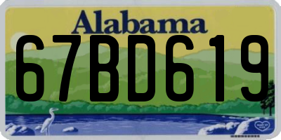 AL license plate 67BD619