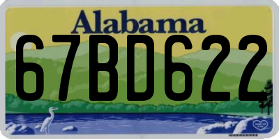 AL license plate 67BD622