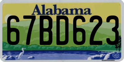 AL license plate 67BD623