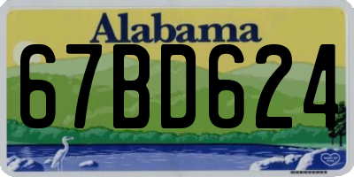 AL license plate 67BD624