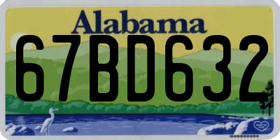 AL license plate 67BD632