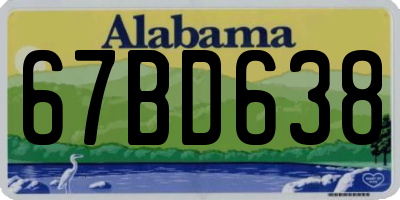 AL license plate 67BD638
