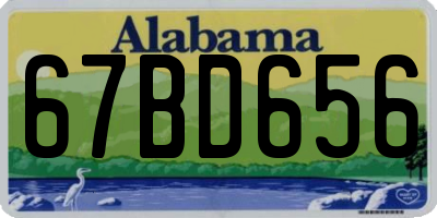 AL license plate 67BD656