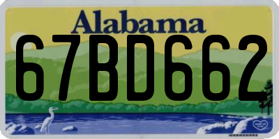 AL license plate 67BD662