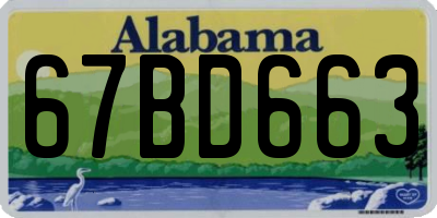 AL license plate 67BD663